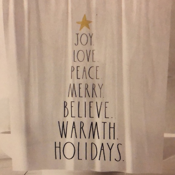 NWT Rae Dunn Linen Cotton Christmas Holidays - Picture 2 of 5